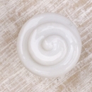 Porzellanknopf Swirl weiß