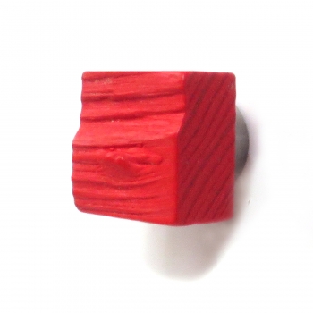 Möbelgriff aus Holz, feuerrot