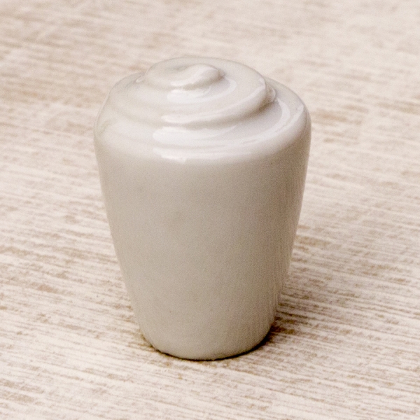 Porzellanknopf Swirl Perspektive