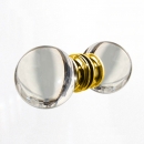 Duschtürgriff / Glastürgriff kristallklar mit Messingsockel, 60mm